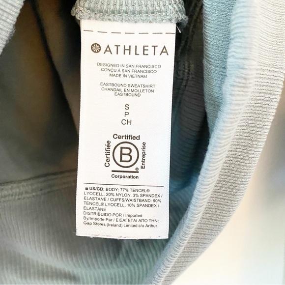 ATHLETA Eastbound V-Neck Stretch Ponte Sweatshirt Athleisure - Picture 6 of 11